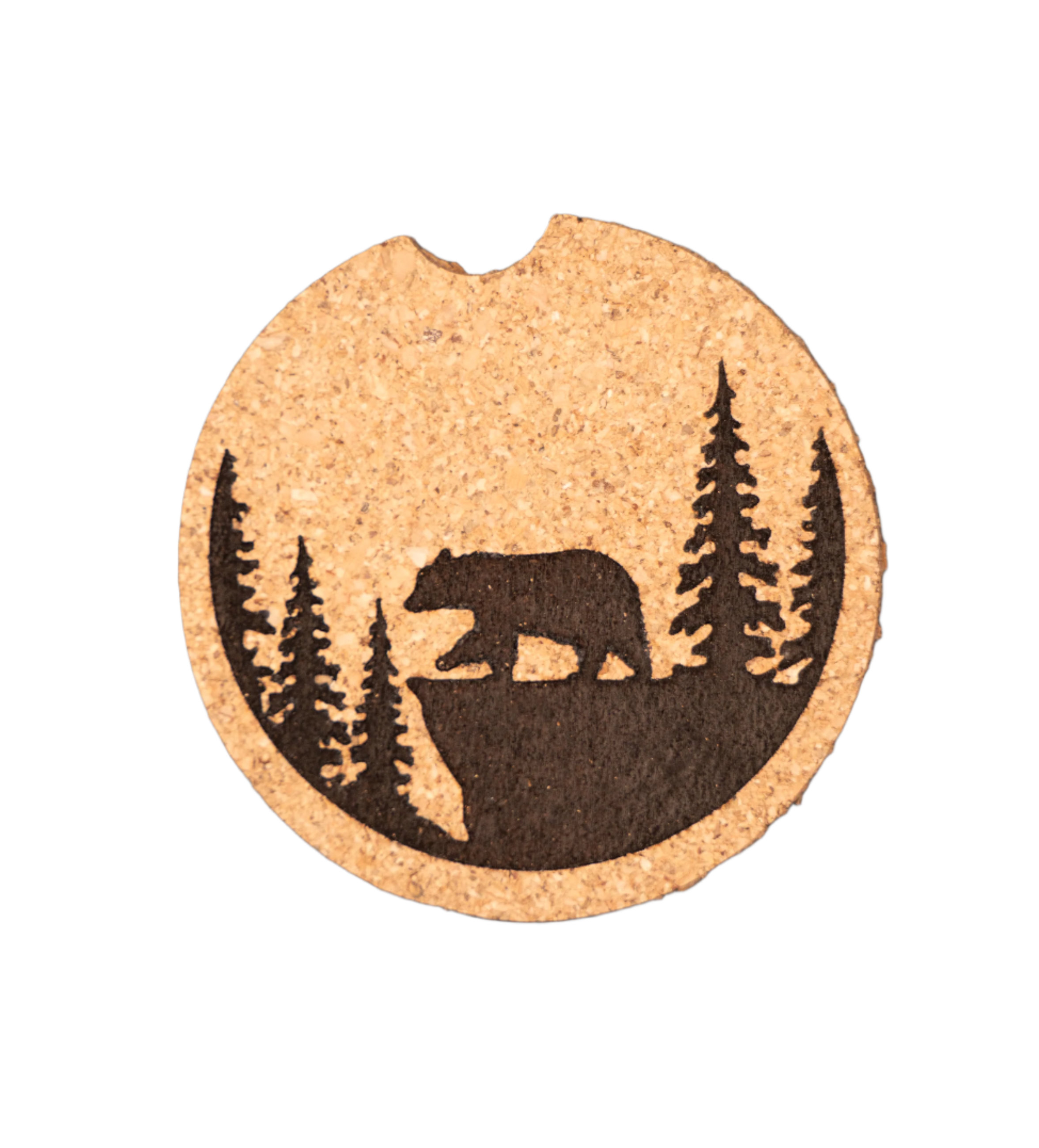 Bear In The Woods Car Coaster