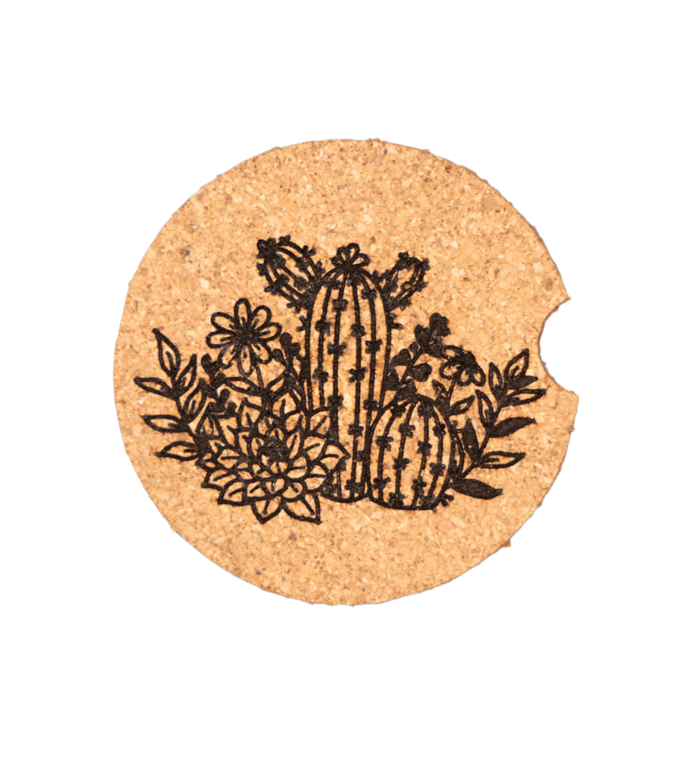 Cactus & Flowers Car Coaster