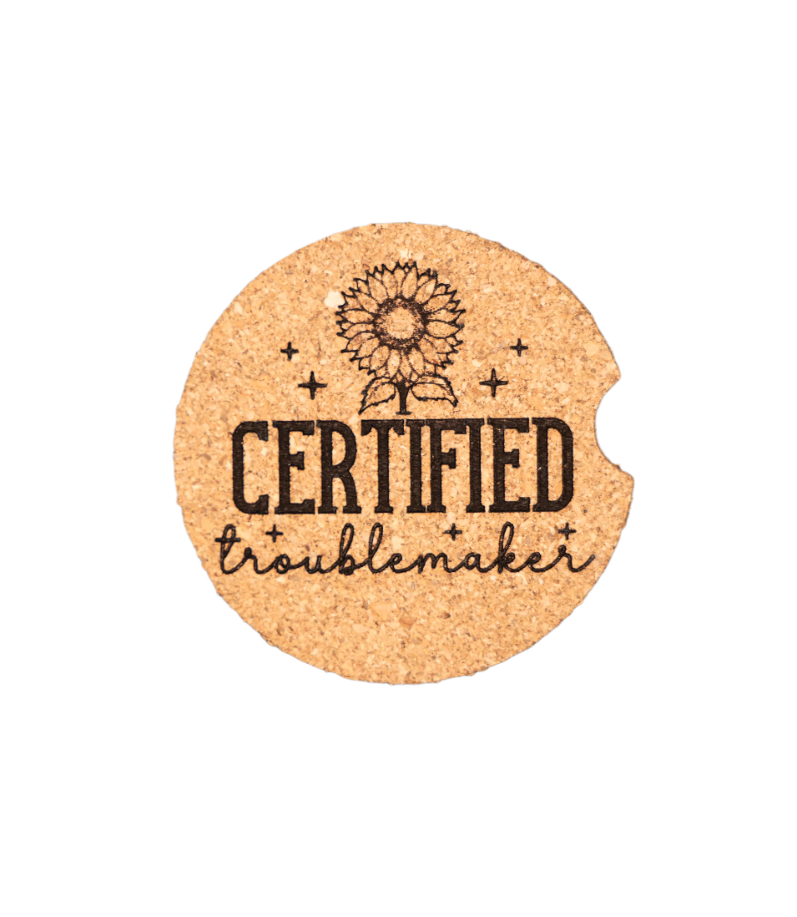 Certified Troublemaker Car Coaster