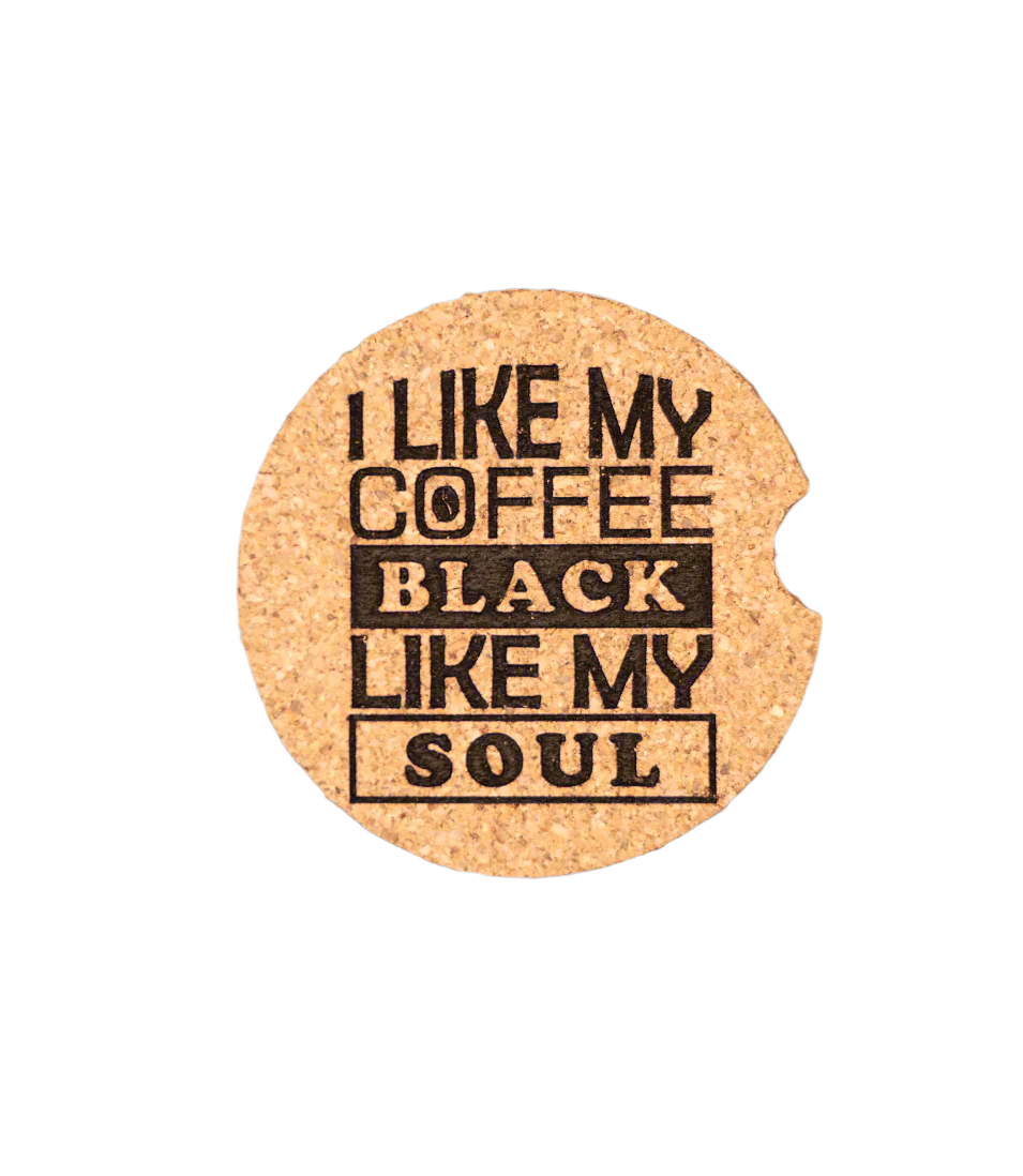 Coffee - Black Soul Car Coaster