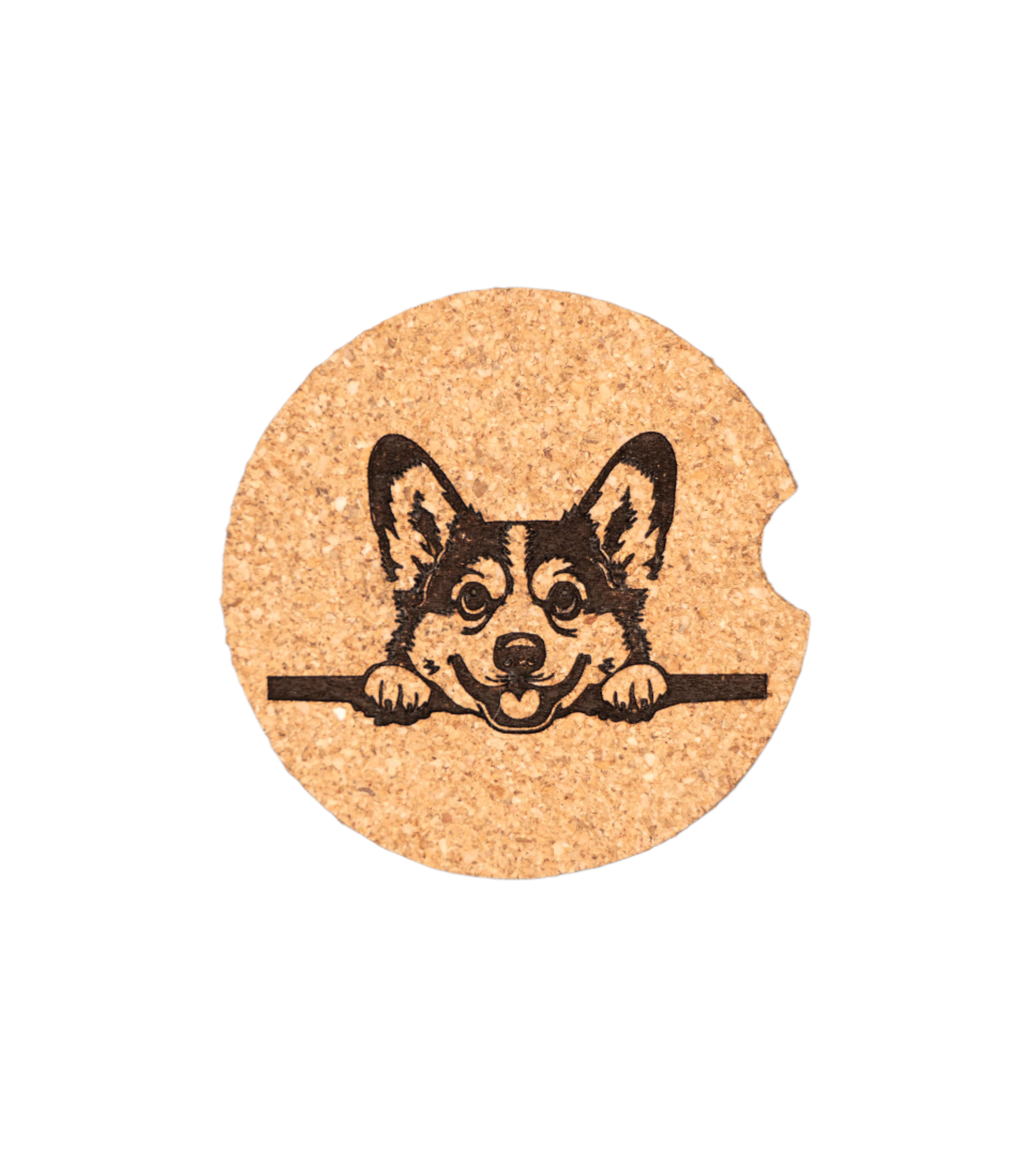 Peeking Corgi Car Coaster