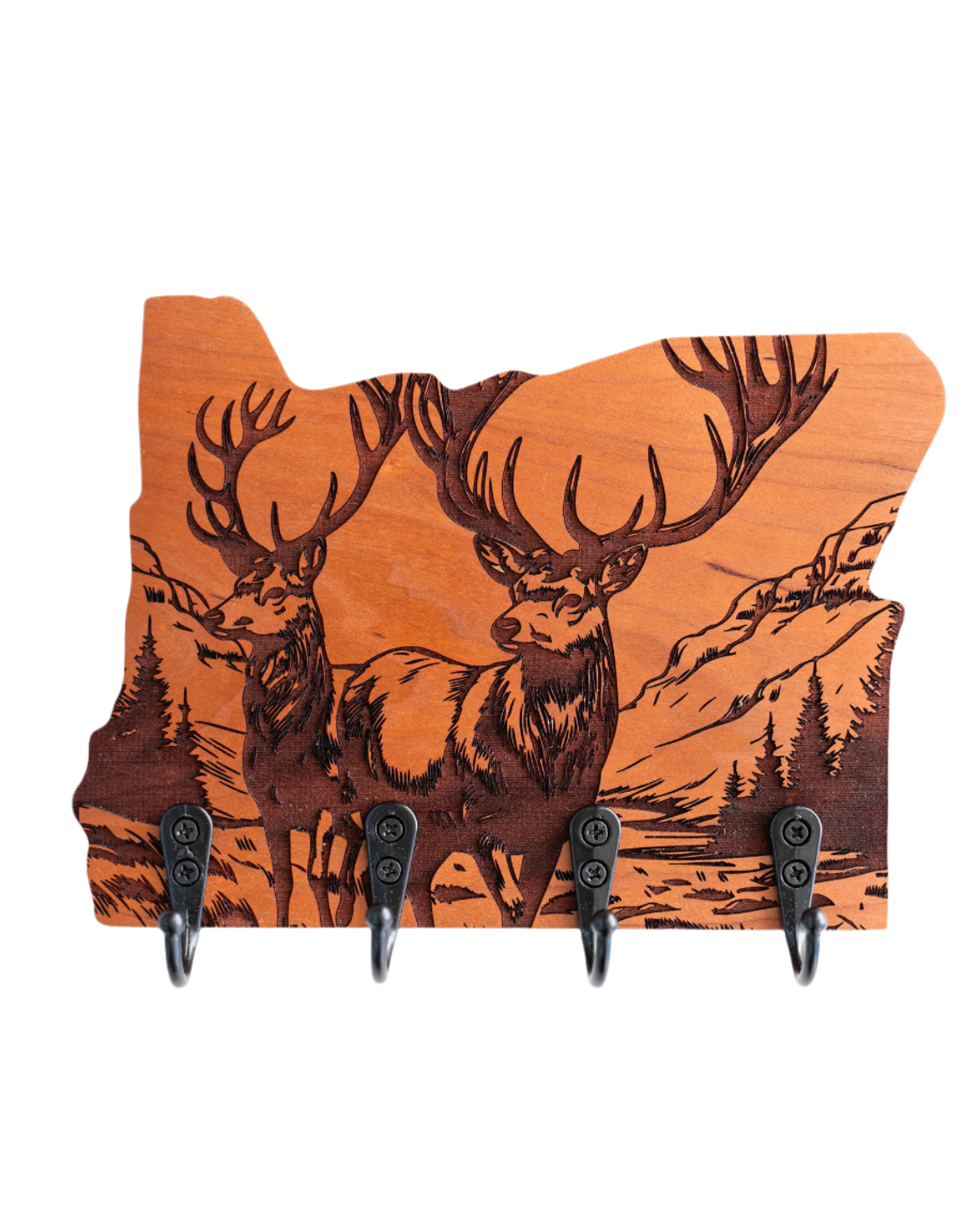 Two Deer Forest Oregon Key Hanger